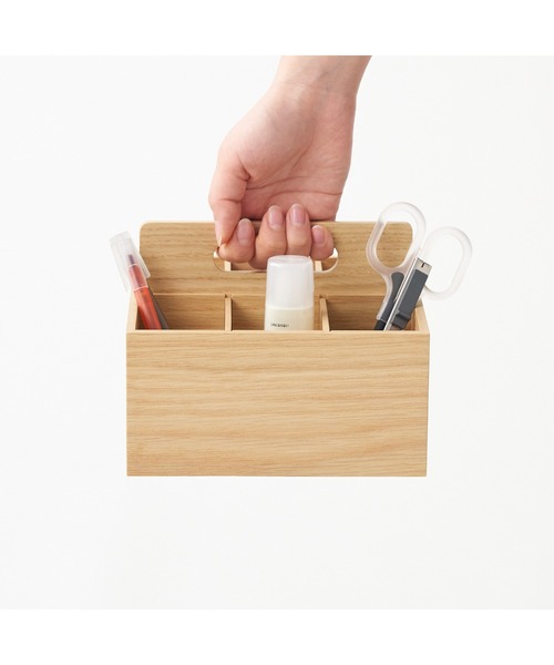 無印良品（MUJI） 収納 木製ツールボックス 約幅16．8x奥行16