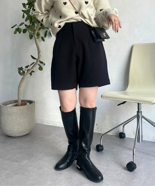 Amilige（アミリージュ） パンツ レースアップレッグウォーマー付き