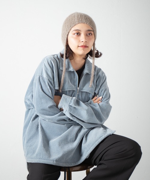 RACAL（ラカル） ニット帽 ニットキャップ Ear Cuff Mohair Knit Watch