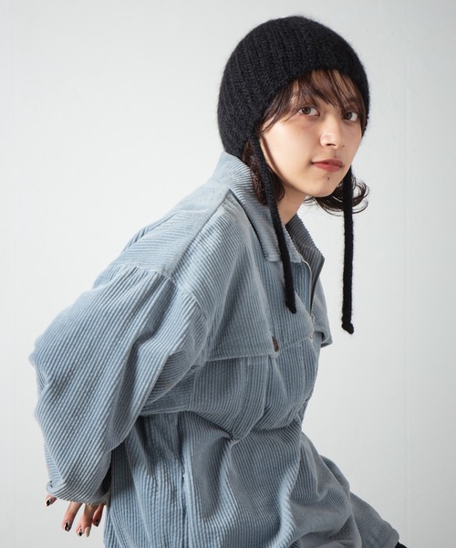 RACAL（ラカル） ニット帽 ニットキャップ Ear Cuff Mohair Knit Watch
