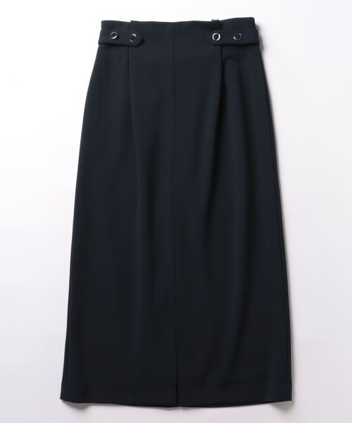 【ADORE】美品ダブルジョーゼットスカート（黒） アドーア（ADORE）/◇バイカラージョーゼットスカートの通販はau
