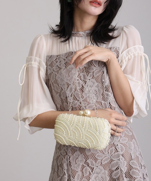 atlo（アトロ） クラッチバッグ パーティーバッグ パールケースバッグ
