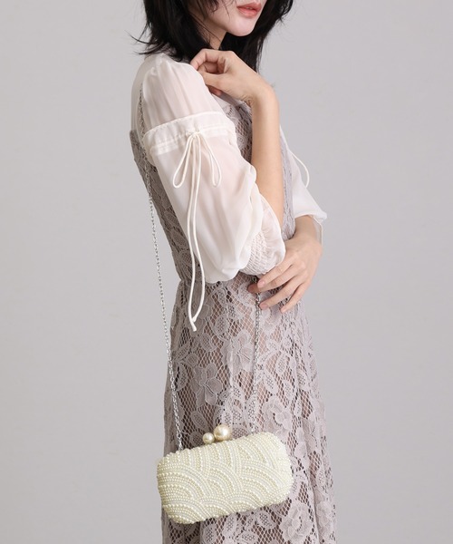 atlo（アトロ） クラッチバッグ パーティーバッグ パールケースバッグ