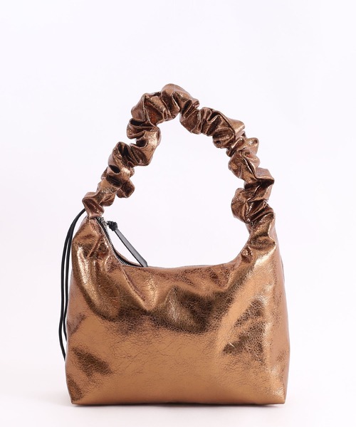 COOCO ショルダーバッグ バッグ ハンドル伸縮メタリックワンショルダー  