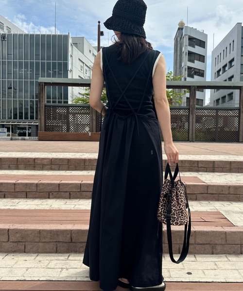 BY× THOUSAND MILE サロペットカーゴキャミワンピース 黒 美品 専用 THOUSAND MILE カーゴサロペットワンピース 23FW - メルカリ