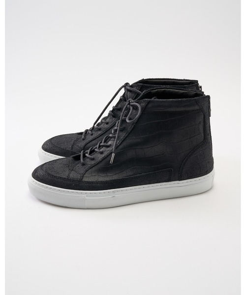 wjk スニーカー back zip sneaker（crocodile emboss） メンズ