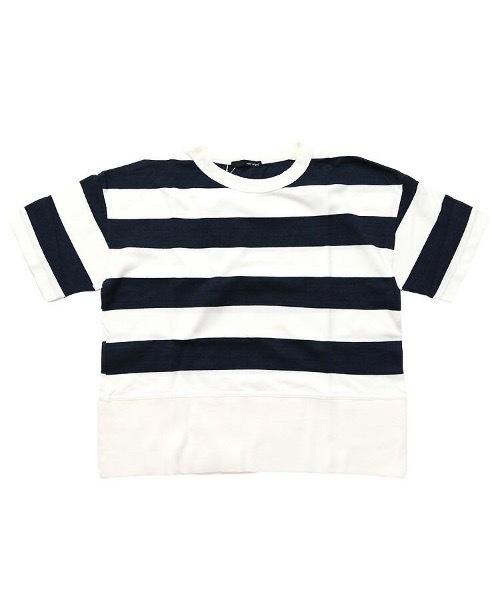 tシャツ vent blanc/ヴァンブランカノコボーダー デザインプルオーバー レディース vent blanc tシャツ blanc/ヴァンブランカノコボーダー デザイン
