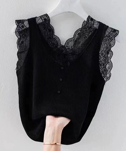 Achic キャミソール Vネック レースキャミソール インナー : ZOZOTOWN