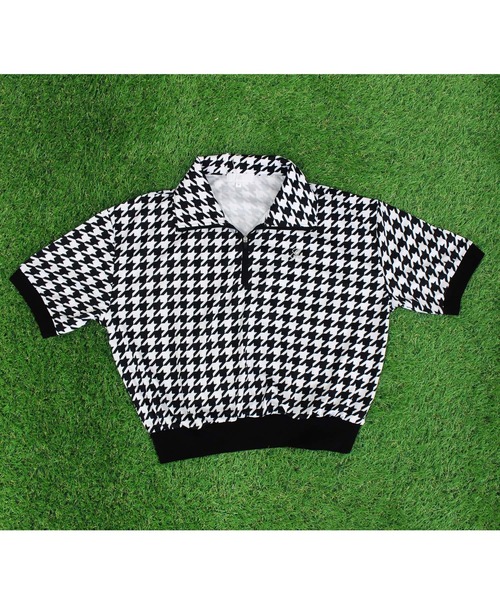 マルボンゴルフ ポロシャツ 半袖 ハーフジップ シャツ レディース 【紺色S】 マルボンゴルフ ポロシャツ 半袖 ハーフジップ シャツ