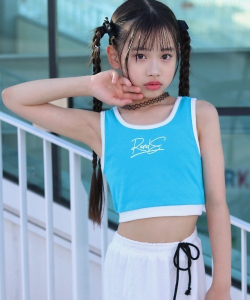 RandS タンクトップ 肌着 バイカラーショートタンク キッズ 子供服