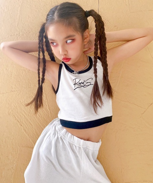 RandS タンクトップ 肌着 バイカラーショートタンク キッズ 子供服