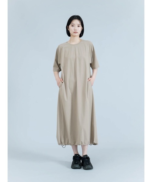 YORT ワンピース 「UVカット・接触冷感」ドロストロングワンピース