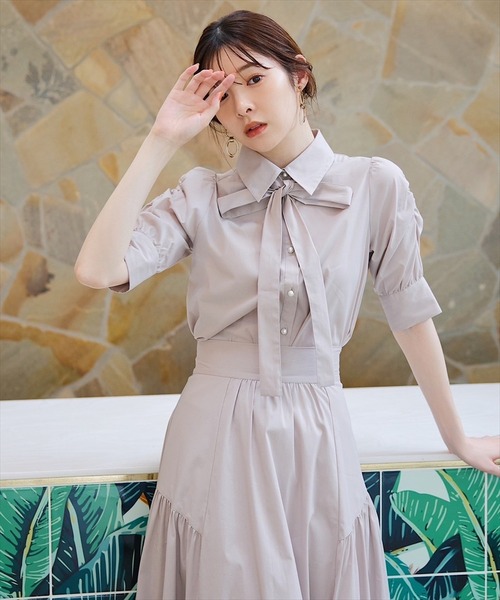 SORAIN シルバー ギャザー フレアスカート 38 SORAIN シルバー ギャザー フレアスカート 38 THE YOn（ザヨン）の