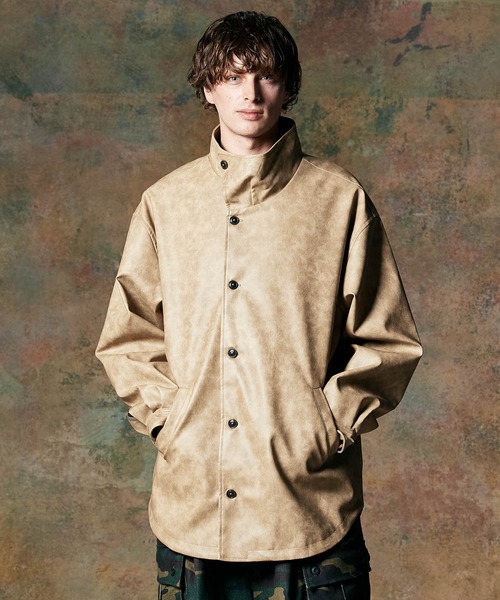 glamb（グラム） シャツ High Neck Leather Shirt / ハイネックレザー