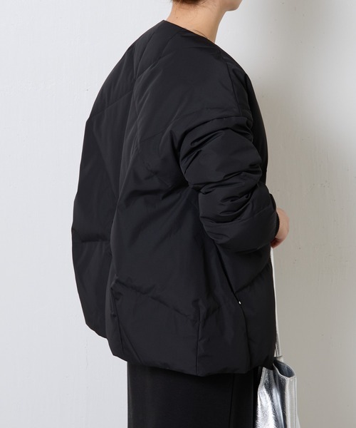 【美品】GALLARDAGALANTE　ツイード×ダウンコート　大きいサイズ英国 美品 タトラス 高級女優襟 ADDA Rライン ツイードレザー ダウン