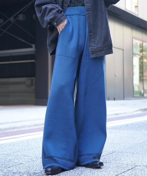 Confirm（コンファーム） パンツ サイドライン ジャガードニット