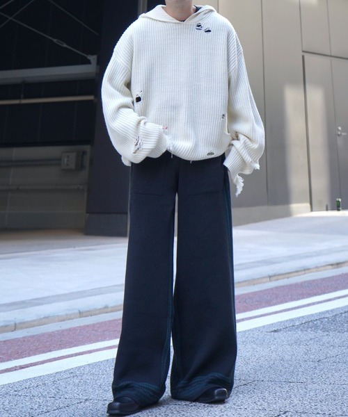 Confirm（コンファーム） パンツ サイドライン ジャガードニット