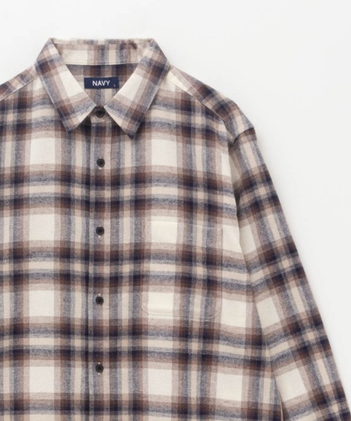 NAVY（ファッション） シャツ 柔らかな風合いの チェックシャツ