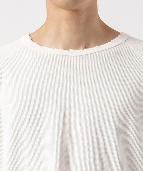 KANEMASA PHIL. / Heavy Weight Waffle/長袖Tシャツ/M/コットン/WHT/km23a-005a KANEMASA PHIL. tシャツ 「KANEMASA PHIL./カネマサフィル」18G Heavy