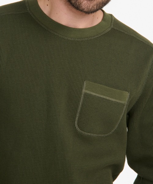 AIGLE（エーグル） tシャツ ワンポイントロゴ刺繍 ポケット ロング