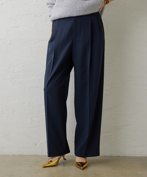 Whim Gazette スラックス パンツ ワイドタックパンツ レディース