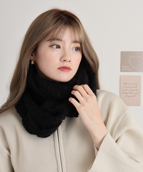 【レア生地】 766 ひねりスヌード　ネックウォーマー　fun ファン　ネイビー レア生地】 766 ひねりスヌード ネックウォーマー fun ファン ネイビー