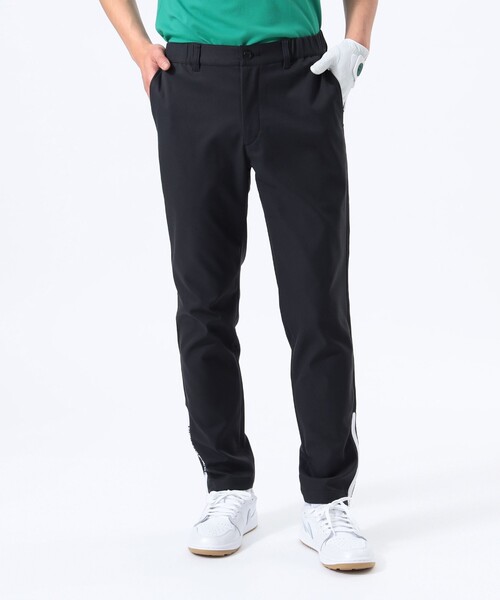 BEAMS GOLF ブラックストレッチパンツ　オレンジレーベル　サイズL BEAMS GOLF パンツ ORANGE LABEL / スリムテーパード ストレッチ