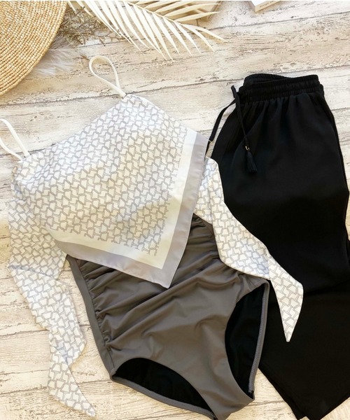 San-ai Resort ニット風セパレート水着 Mサイズ San-ai Resort northerly｜ワコール定番商品カップ使用