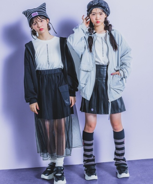 希少 robe de chambre ジャージ プリーツ スカート 黒 M repipi armario（レピピアルマリオ） スカート 「クロミ」プリーツ