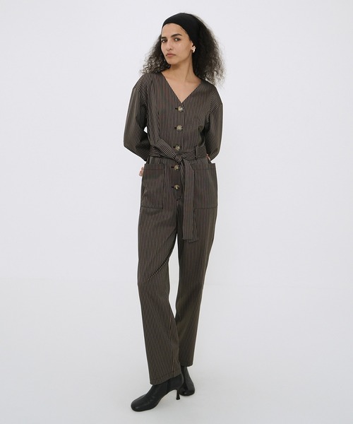 オールインワン STRIPE BIG BUTTON ALL IN ONE レディース