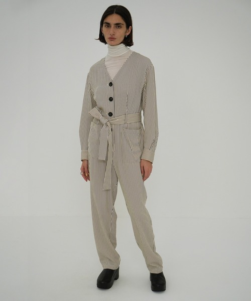 オールインワン STRIPE BIG BUTTON ALL IN ONE レディース
