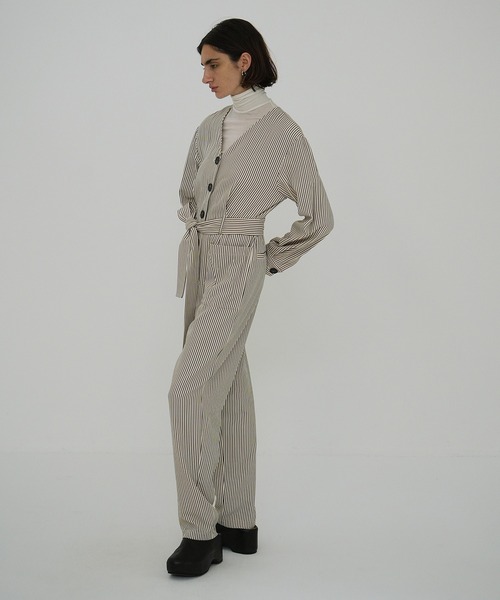 オールインワン STRIPE BIG BUTTON ALL IN ONE レディース