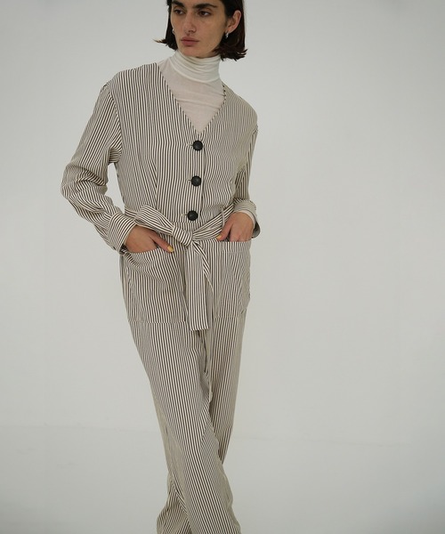 オールインワン STRIPE BIG BUTTON ALL IN ONE レディース