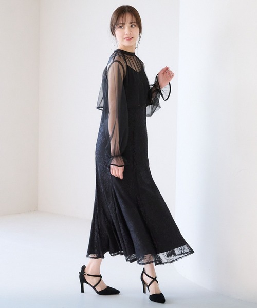 アンデミュウ andemiu レースドレス Andemiu（アンデミュウ） ドレス 2Pボレロ×レースキャミドレス310343