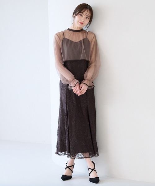 Andemiu（アンデミュウ） ドレス 2Pボレロ×レースキャミドレス310343