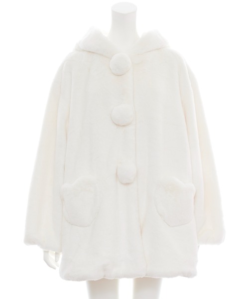 「Secret Honey」 コート MEDIUM オフホワイト レディース_画像3