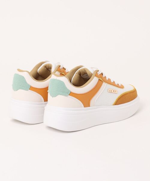 moz スニーカー moz(モズ) 厚底 メタルロゴ レースアップ