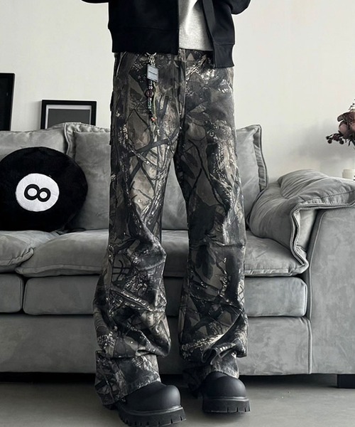 BUTTBILL × BONBON Military Camo Pants B5037 シティガール