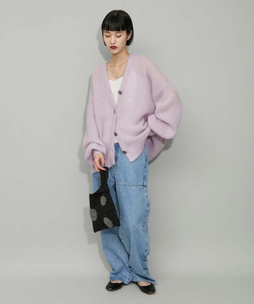 「ADAM ET ROPE'」 ハンドバッグ FREE グレー レディース_画像4