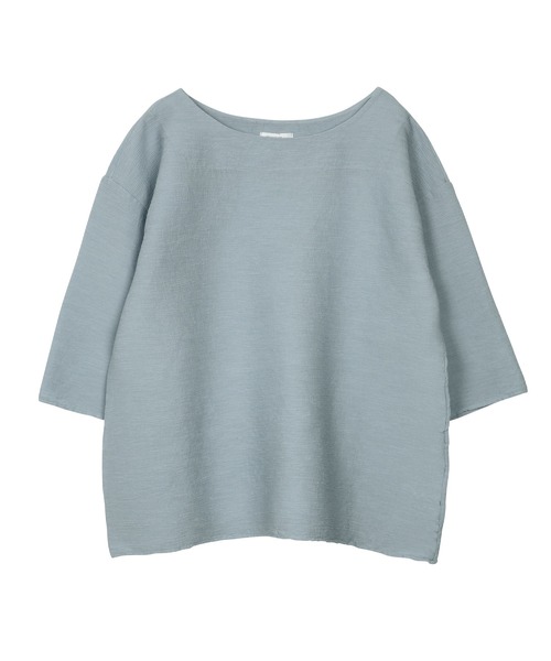 plantation トップス青 Plantation 「Plantation」 7分袖ブラウス M size ライトブルー