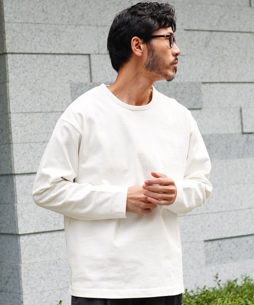 Jines / 長袖Tシャツ/38/レーヨン/ホワイト/無地// JIGGYS SHOP（ジギーズショップ） tシャツ 13オンス ヘビーウェイト