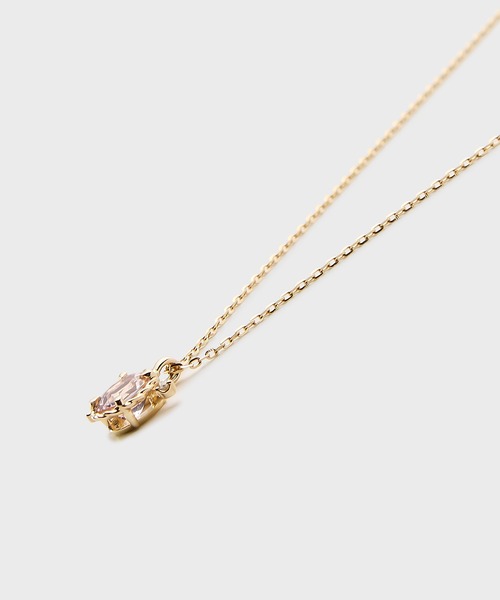 ネックレス K10モルガナイトネックレス レディースの画像