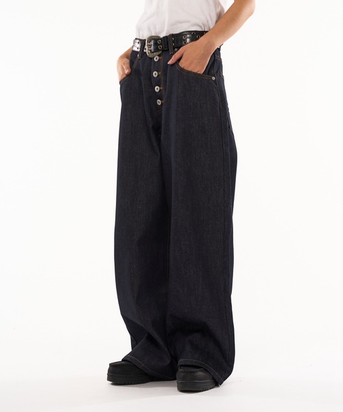WISH FOR EVER ワイドデニム　　完売商品　mサイズタグ付き　未使用 WISH FOR EVER（ウィッシュフォーエバー） ジーンズ RIGID CLASSIC