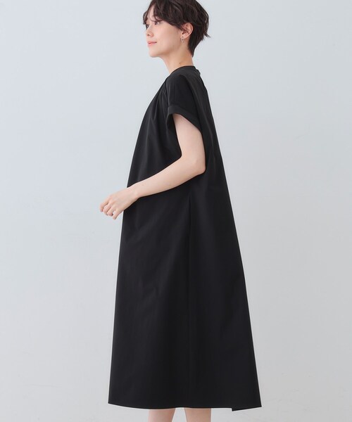 INDIVI【通気性◎撥水／UV／接触冷感】アクティブワンピース　ベルト付 通気性◎撥水／UV／接触冷感】アクティブワンピース（ミドル