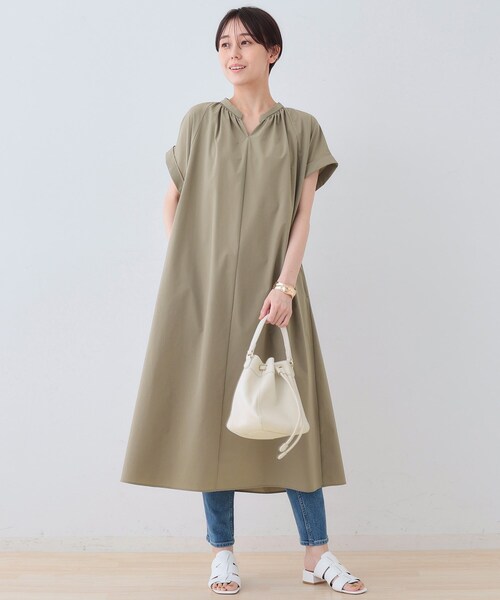 INDIVI ワンピース 「通気性撥水／UV／接触冷感」アクティブ