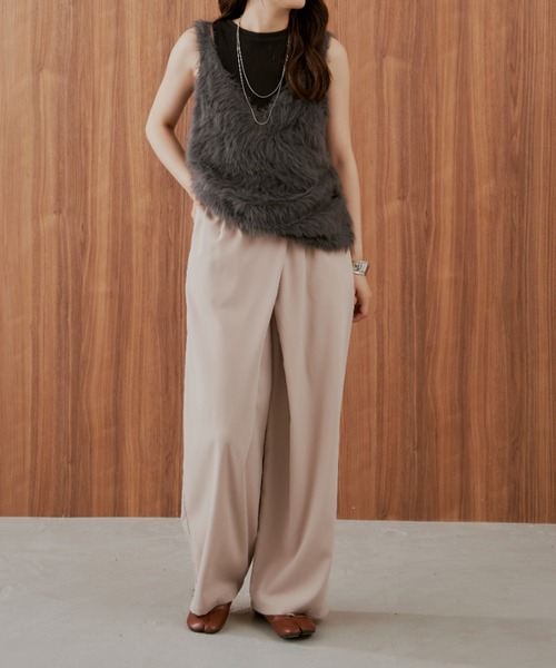 「Shelly island」 ノースリーブニット FREE チャコールグレー レディース_画像2