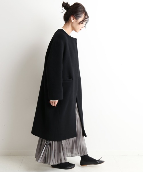 SLOBE IENA（スローブイエナ） ノーカラーコート 36 ベージュ