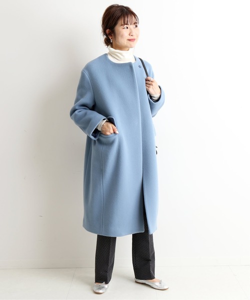 SLOBE IENA（スローブイエナ） ノーカラーコート 36 ベージュ