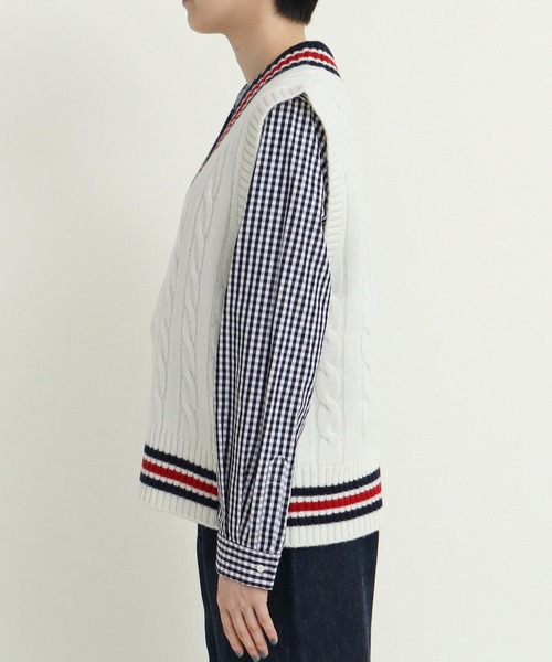 Dot and Stripes CHILD WOMANフリル付きアイボリーベスト Dot and Stripes CHILD WOMANフリル付きアイボリーベスト Dot＆Stripes