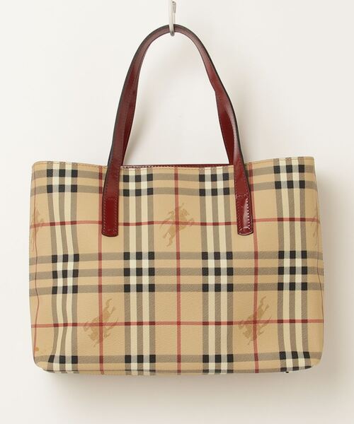 Burberry ベージュ チェック トートバッグ BURBERRY 「BURBERRY」 チェック柄トートバッグ - ベージュ